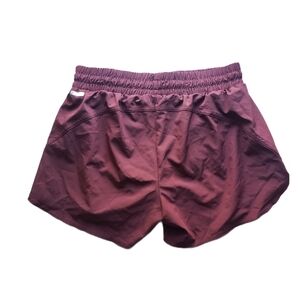 Women's Burgundy Athletic Shorts Comfortable Casual Wear